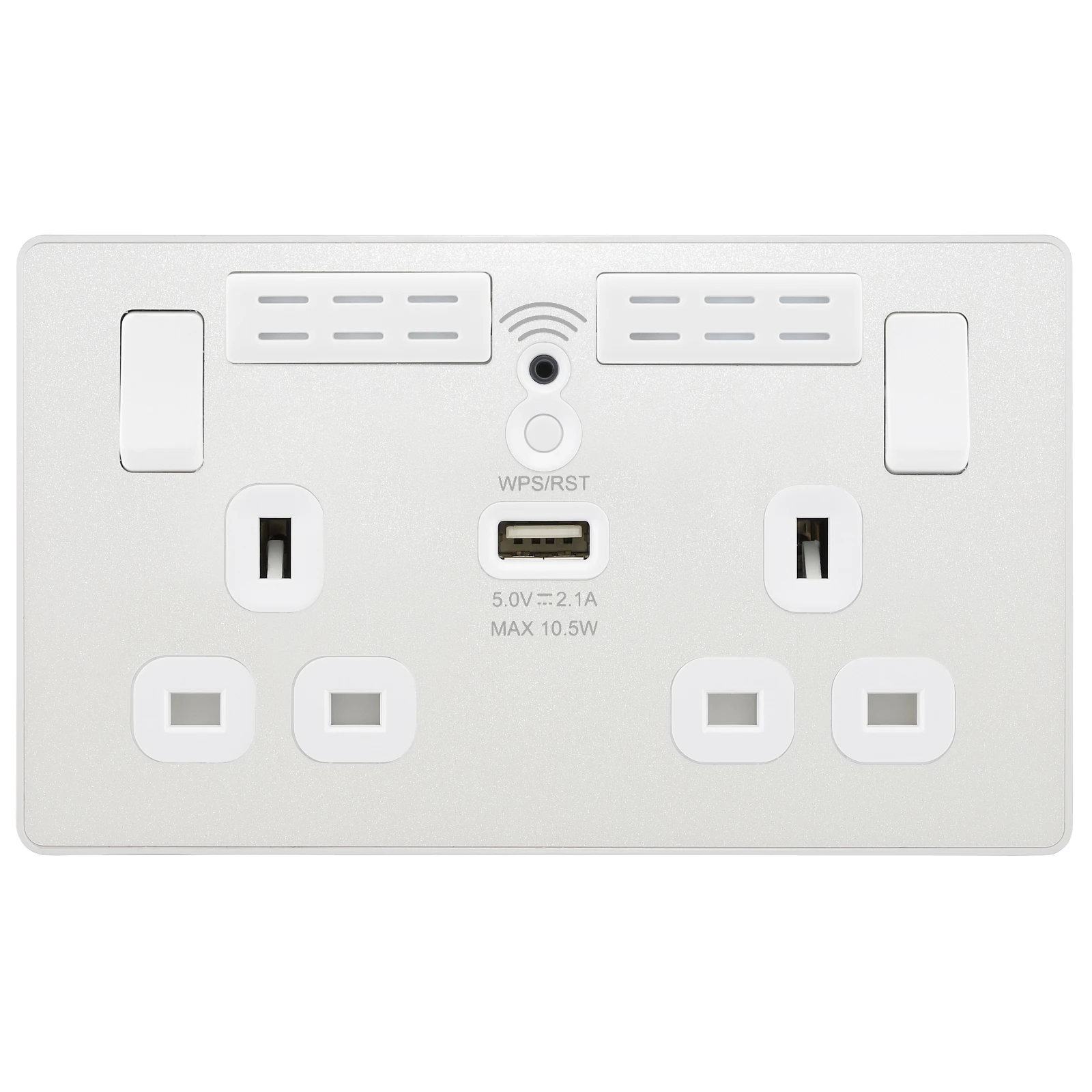 BG Evolve PCDCL22UWRW 2 Gang Switched WIFI Extender Socket + USB Pearlescent White