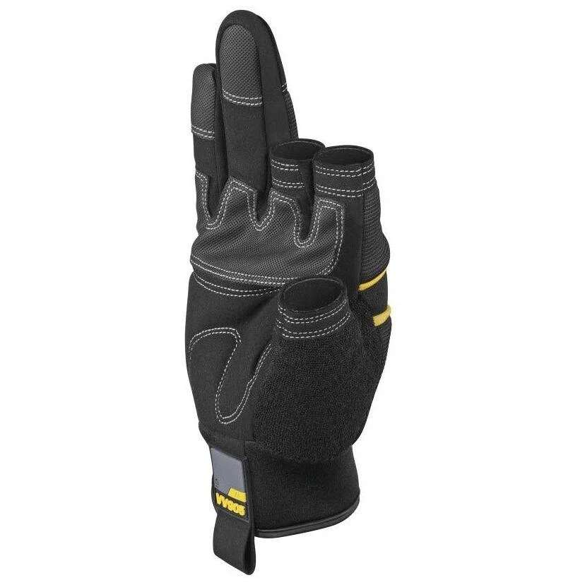 Delta Plus VV905 Size 11 Black And Yellow Glove 3 Finger Cut Artificial Leather Palm Polyester / Elastane Back - Image 2