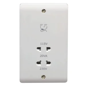 Crabtree 20VA Shaver Supply Unit Dual Voltage White