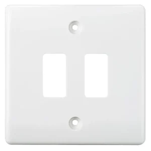 Front Plate 2 Module Grid 86X86mm White