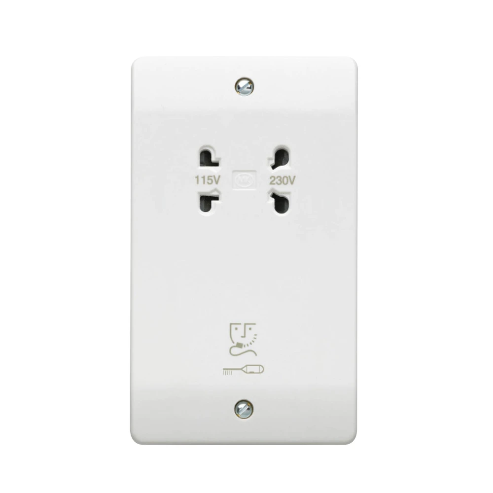 Shaver Socket 115/230V White