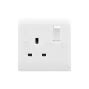 Verve HM2001N Single Socket 1 Gang 13A Single Pole Switched White