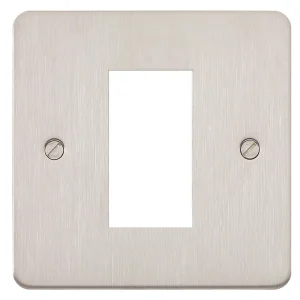 Front Plate 1 Module Euro Frame 25X50mm White
