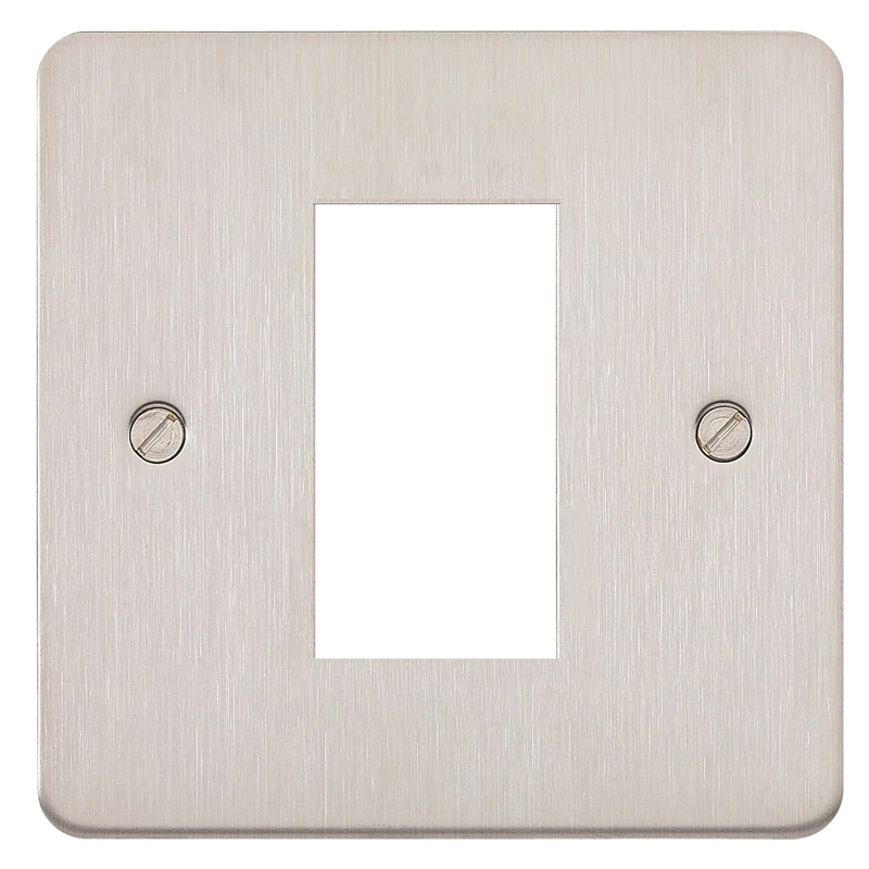 Front Plate 1 Module Euro Frame 25X50mm White - Image 2