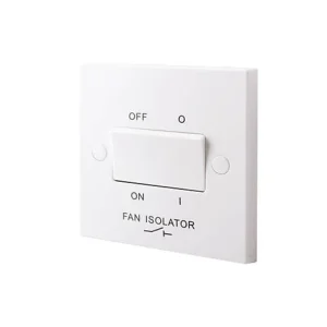 Switch 1 Gang 3 Pole Fan Isolator 10A White