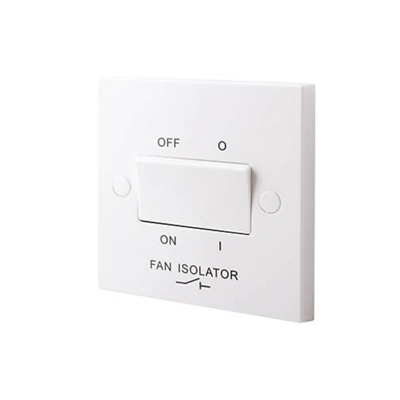 Switch 1 Gang 3 Pole Fan Isolator 10A White