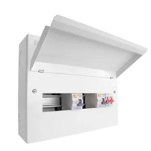 14 Way Unit with 100A Mains Switch + 2 x 80A 30mA RCD (4+4 Free Ways)