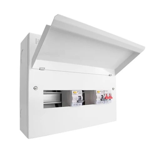 14 Way Unit with 100A Mains Switch + 2 x 80A 30mA RCD (4+4 Free Ways)