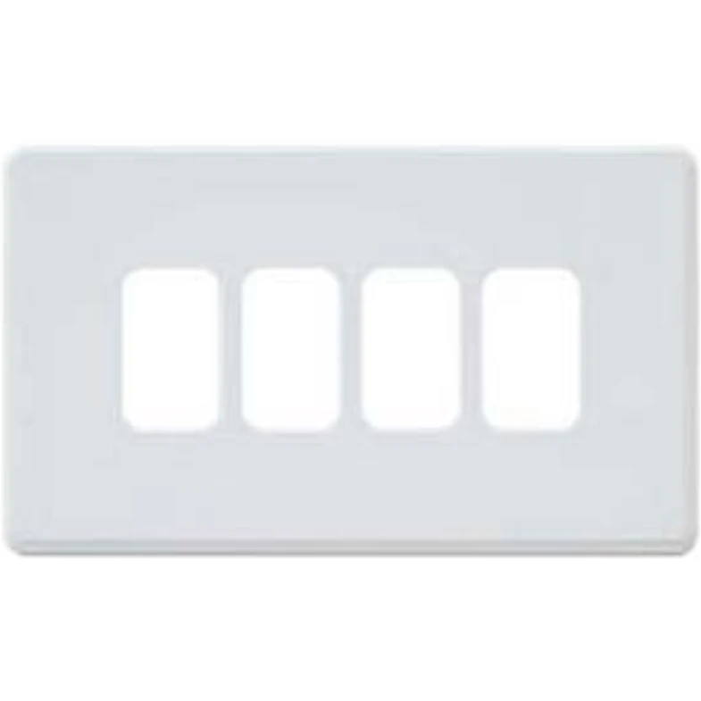 4 Module Grid 86X146mm Black Front Plate - Image 2