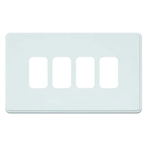 Front Plate 4 Module Grid 86X146mm White