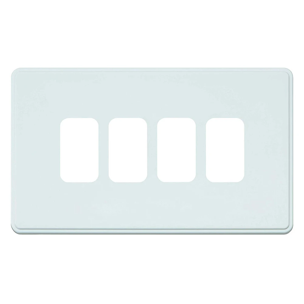 Front Plate 4 Module Grid 86X146mm White