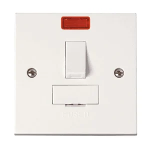 Front Plate For 1 Gang 13A Connection Unit 86X86mm White