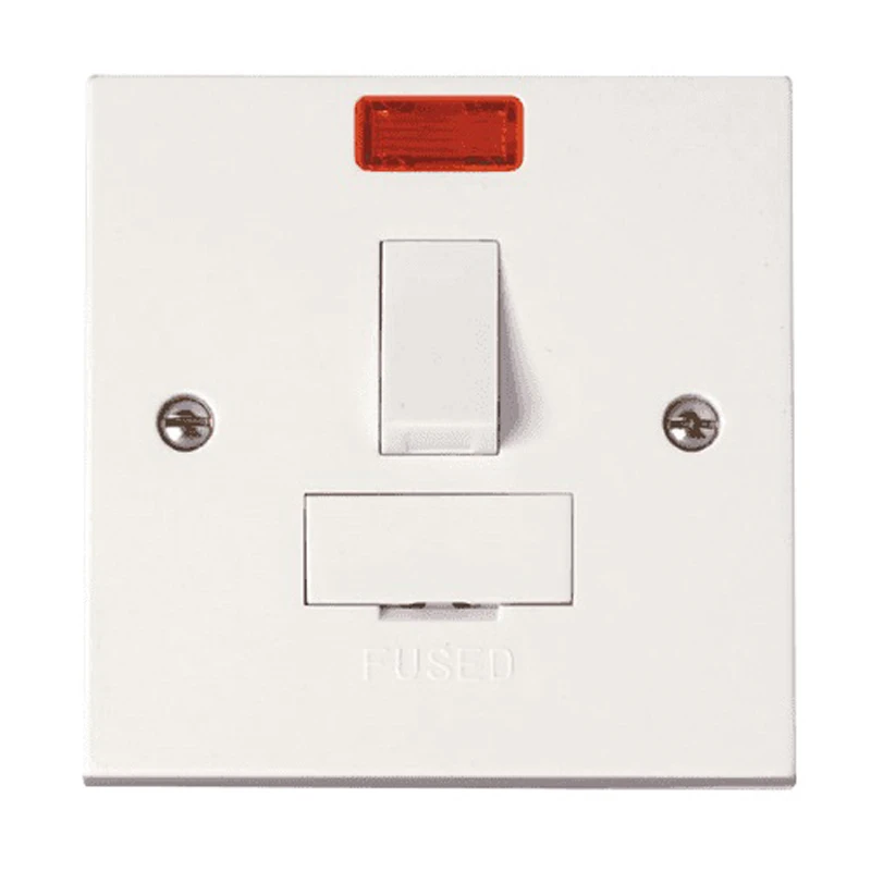 Front Plate For 1 Gang 13A Connection Unit 86X86mm White - Image 2