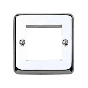 Front Plate 2 Module Euro Polished Chrome