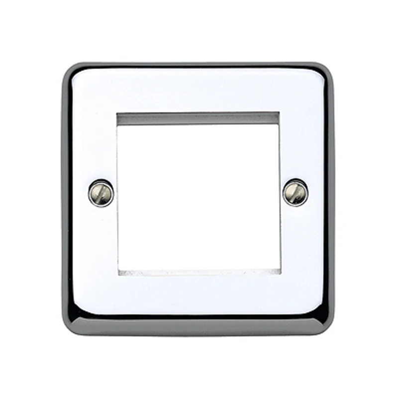 Front Plate 2 Module Euro Polished Chrome