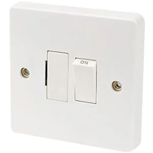 13A Double Pole Switched Fused Spur Connection Unit Printed 'Extractor Fan'