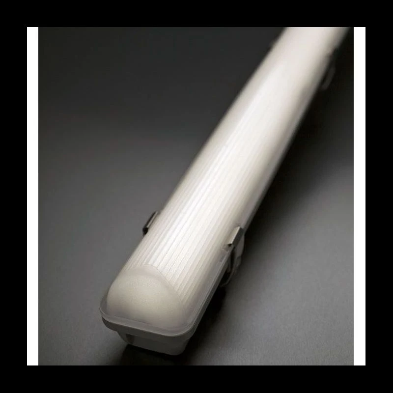 5ft Twin 58W LED Corrosion Proof Batten Fitting IP65 Grey 4000K - Image 2