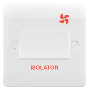 Verve HM2028 Fan Isolator Switch 1 Gang Triple Pole White