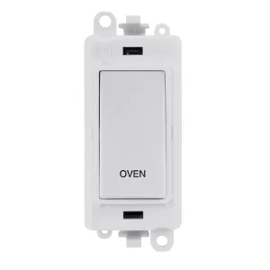 Click Gridpro Switch DP Module - White Insert 20AX White Printed Oven