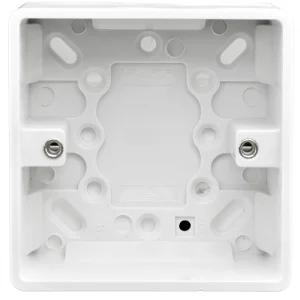 Verve HM2120 1 Gang 16mm Pattress Surface Back Box White