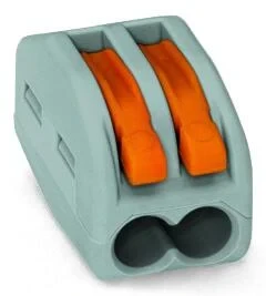 Wago Classic Splicing Connector For All Conductor Types Max. 4 Mm²2-Conductor With Levers Gray Housing Surrounding Air Temperature: Max 40°C 2.50 Mm Gray