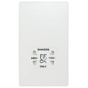 BG Evolve PCDCL20W Shaver Point 240/110V Pearlescent White