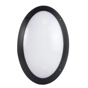 KSR Bulkhead LED Oval Plain 12W Black 4000K