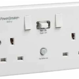 MK Socket RCD Twin Switched 30Ma White Passive