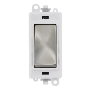 Click Gridpro Switch 2 Way Module - White Insert 20AX Satin Chrome