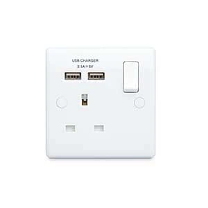 BG Nexus 821U2 1 Gang 13A Switched Socket with 2 x USB 2.1A - Image 2