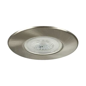 Collingwood Fire Rated Dimmable Downlight H2 Lite, Brushed Steel, 55 Degree Beam, 3000K LED (DLT388BS5530)