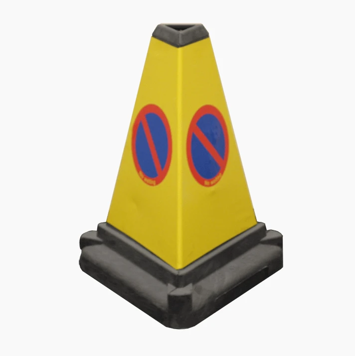 Cone Bollard 3 Sided 'NO Waiting' Yellow - Image 2