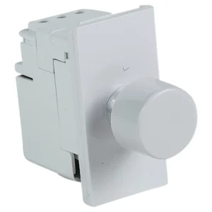 Varilight DKP100W DataGrid+ V-Com 2-Way Push-On/Off Rotary LED Dimmer 0-100W max 10 LEDs (1 Grid Space) White