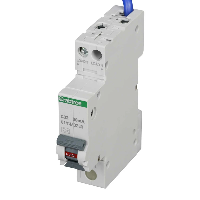 32A 30mA SPswN C Curve 6kA Type A Miniature RCBO