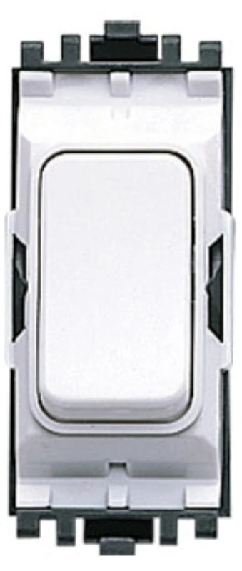 Grid Switch 2 Way Single Pole Retractive 10A White