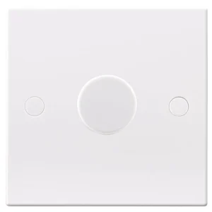 Dimmer Switch Push 1 Gang 2 Way 400W White