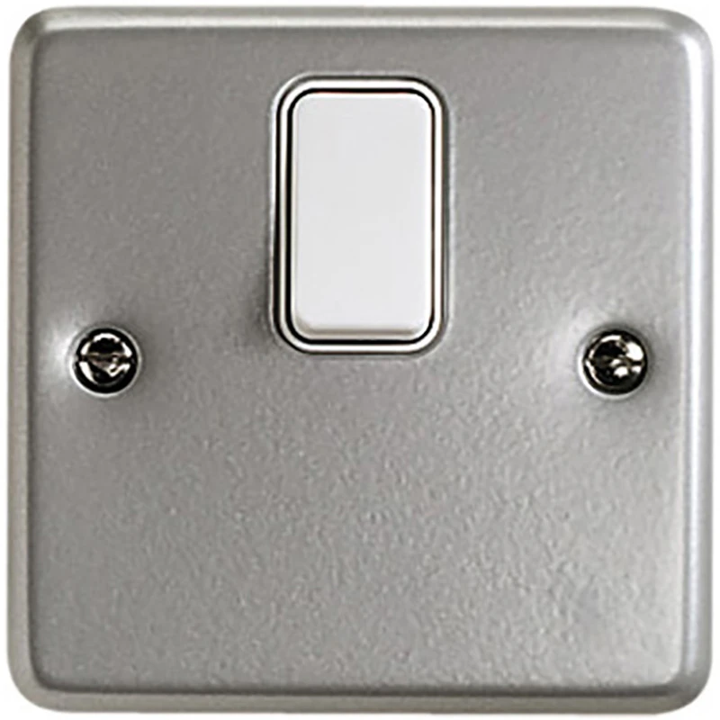 Switch Double Pole Surface 20A Aluminium - Image 2