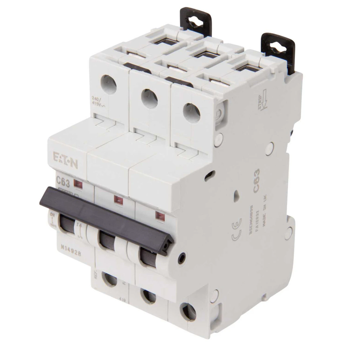 Eaton MCB Triple Pole Type C 63A 10kA