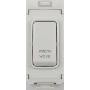 Ultimate Grid Switch Module 1-Gang 2-Pole 20A 230VAC Microwave Marking White