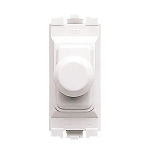 Dimmer Switch 1 Gang 2 Way 1 Module 220W 180Va White