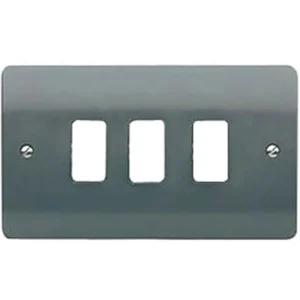 MK Grid Front Plate 3 Module 86 x 146mm Graphite