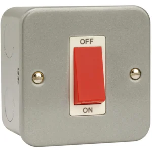 Cooker Control Switch 1 Gang 45A Metal Clad