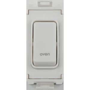 Ultimate Grid Switch Module 1-Gang 2-Pole 20A 230VAC Oven Marking White