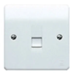 MK Socket Telephone Single RJ11 White