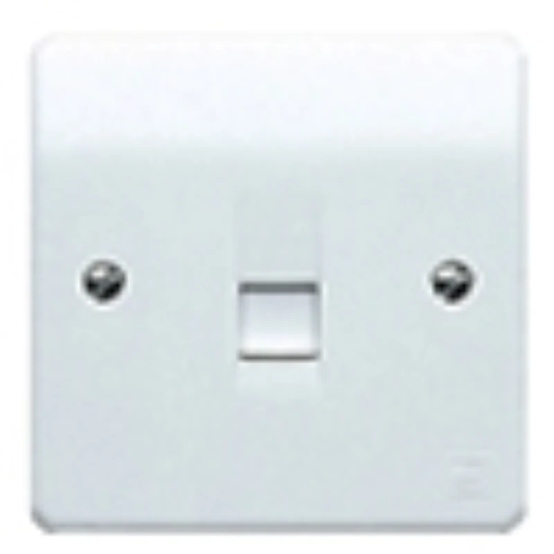 MK Socket Telephone Single RJ11 White
