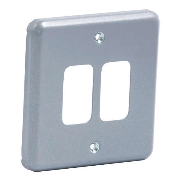MK Electric Front Plate 1 Gang 2 Module 86 x 86mm Aluminium – Go Magpie ...