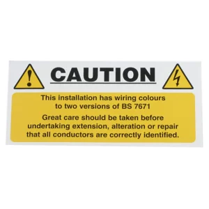 Mixed Cable Caution Notice Self Adhesive Vinyl 10 Pack 130x60mm