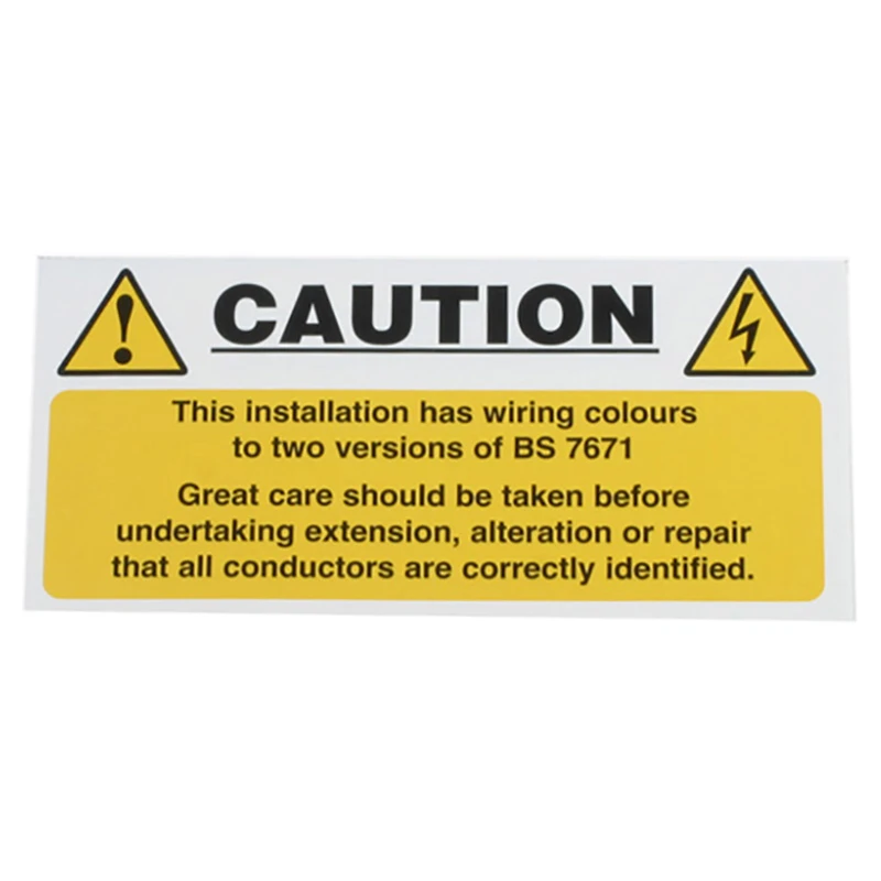 Mixed Cable Caution Notice Self Adhesive Vinyl 10 Pack 130x60mm - Image 2