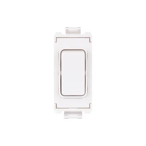 Grid Switch 2 Way Single Pole Module Moulded 10AX White