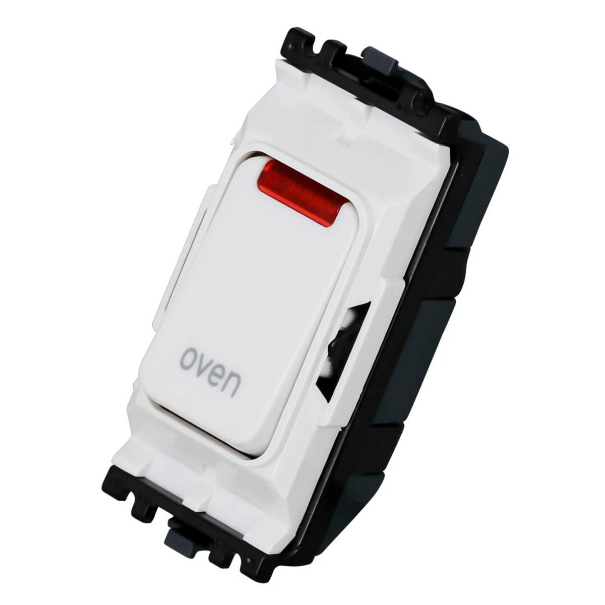 Grid Switch 1 Way Double Pole Neon Oven 20A White